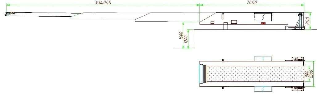 Standard four-section telescopic conveyor B