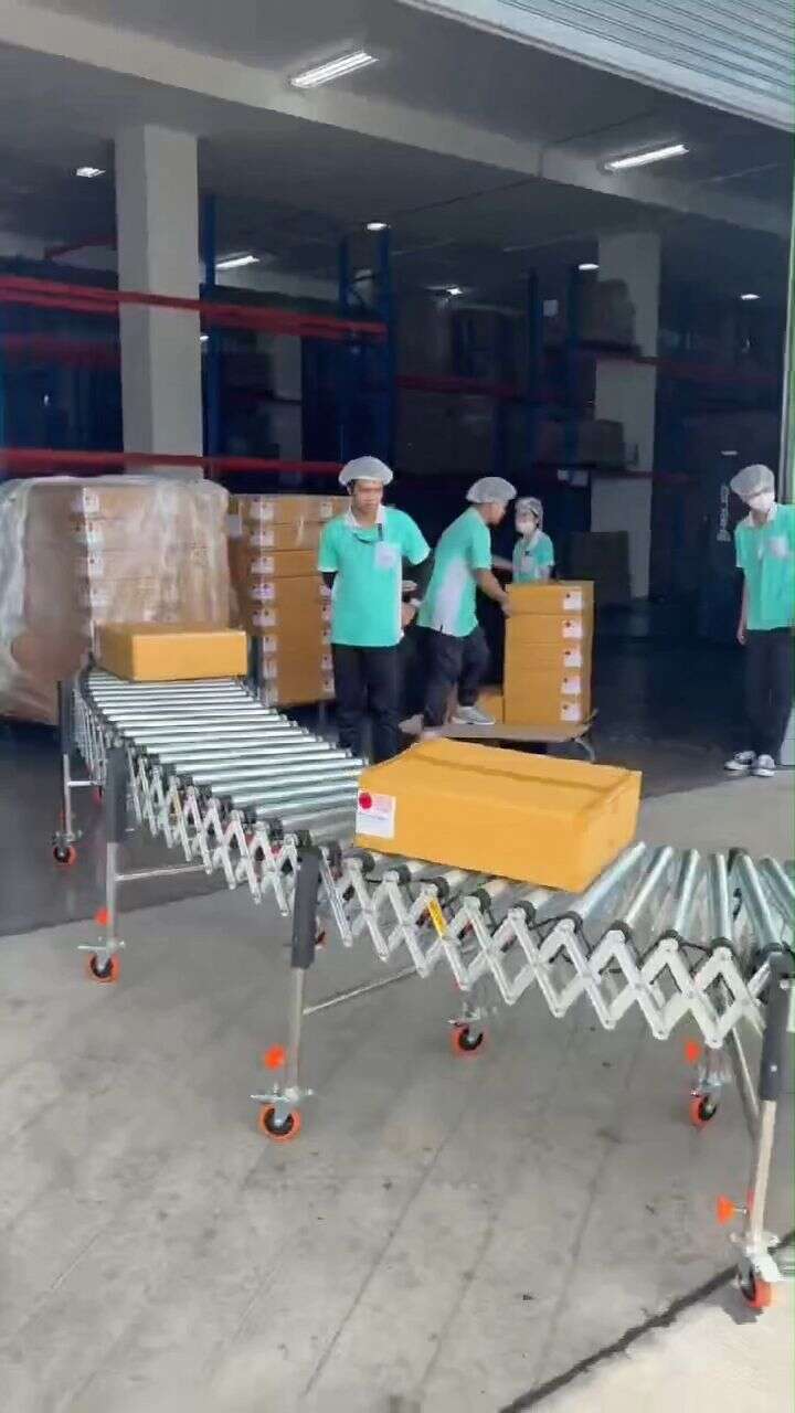 Carton Roller Inclined Loading Conveying Factory Finished Goods Warehouse-cover
