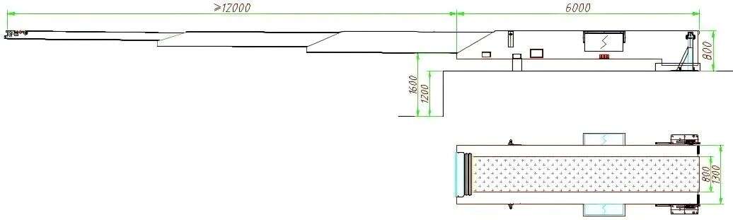 Standard four-section telescopic conveyor