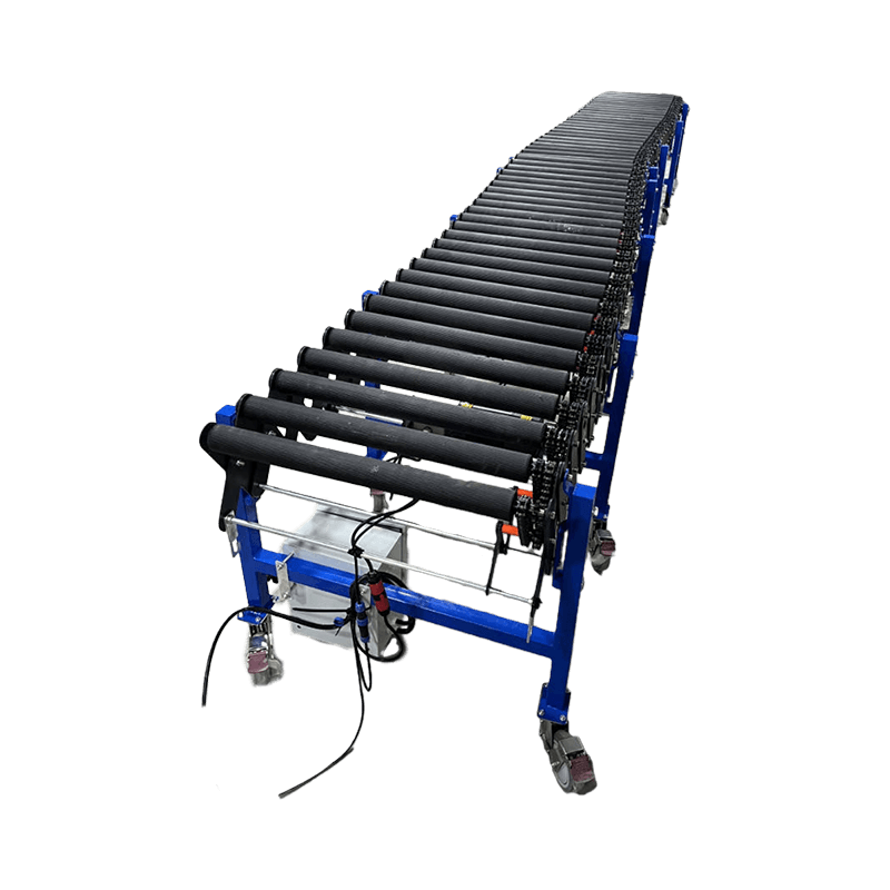 Chain Powered Rubber-Covered Roller Conveyor